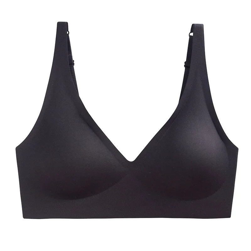 Soutien - gorge Push Up sans couture pour femmes, brassière sans fil, col en v, Bralette amovible, rembourré, sous - vêtements de sport, Lingerie Sexy, S - XXL - Miniature 8
