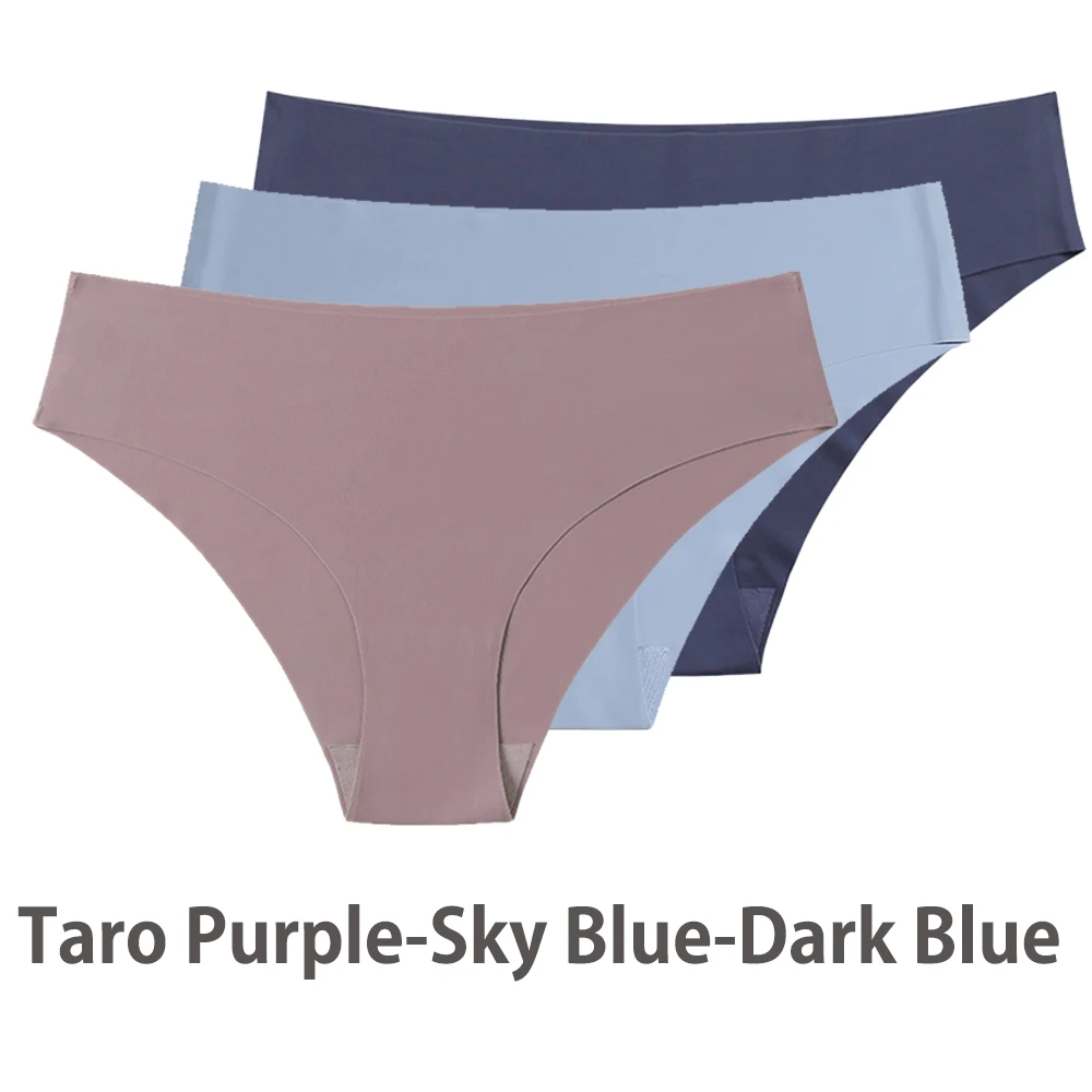 Ensemble de culottes sans couture respirantes pour femmes, sous - vêtements sexy, slips invisibles, taille basse, monochromatique, 3 pièces culotte invisible sans couture femme, culotte invisible femme - Miniature 37