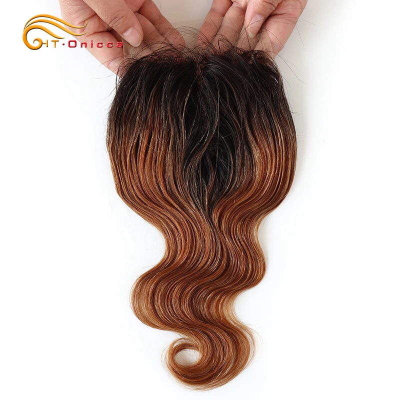 Fermeture de vague de corps cheveux humains brésiliens T partie fermeture de dentelle couleur naturelle Meche Bresilienne Cheveux Humain crépus bouclés fermeture - Miniature 15