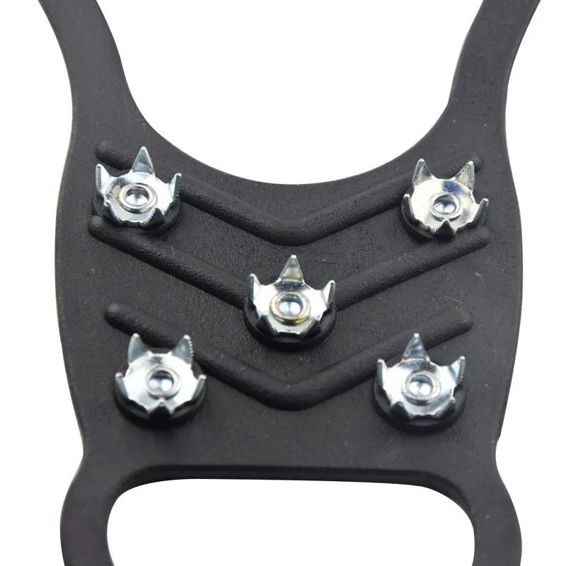 Pince à glace pour chaussures, crampons à neige, anti-alde, randonnée, pointes de traction, flotteurs de glace, 8 goujons - Miniature 4
