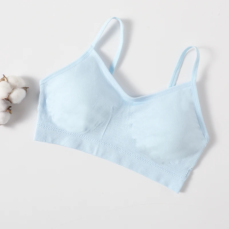 Femmes Push Up bustier tubulaire Sport sans couture soutiens - gorge sans coussinets haut court femme sans fil sous - vêtements couleur unie Sexy Lingerie intimes - Miniature 29