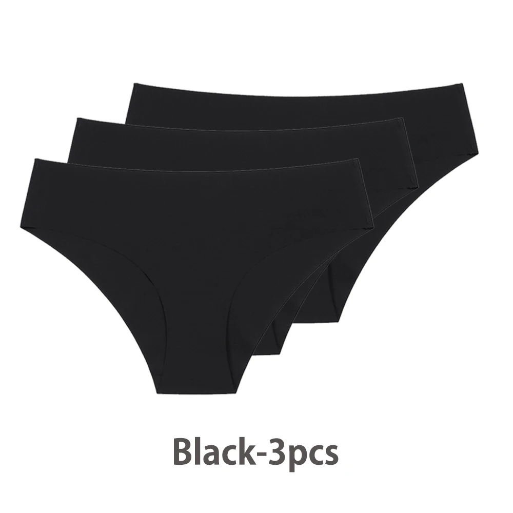Ensemble de culottes sans couture respirantes pour femmes, sous - vêtements sexy, slips invisibles, taille basse, monochromatique, 3 pièces culotte invisible sans couture femme, culotte invisible femme - Miniature 18