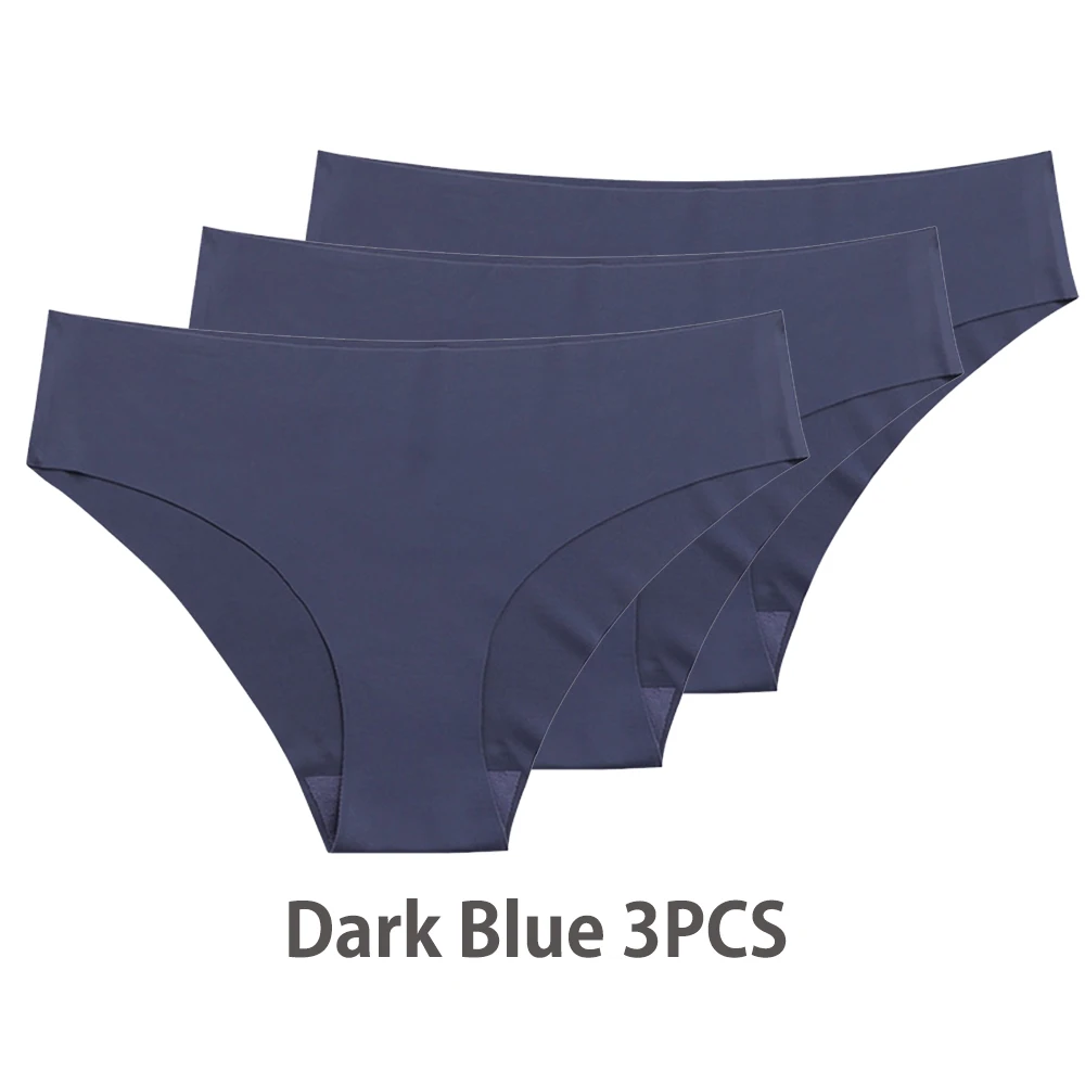 Ensemble de culottes sans couture respirantes pour femmes, sous - vêtements sexy, slips invisibles, taille basse, monochromatique, 3 pièces culotte invisible sans couture femme, culotte invisible femme - Miniature 13