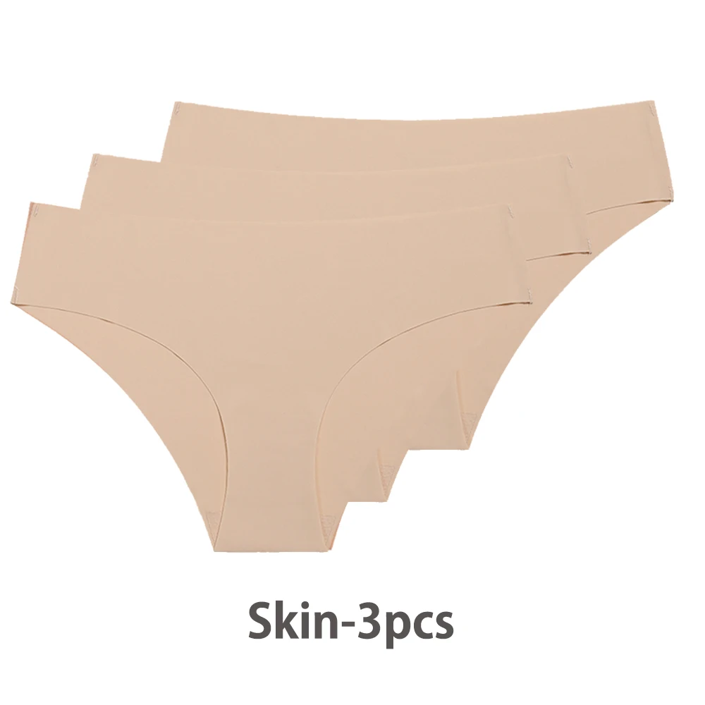 Ensemble de culottes sans couture respirantes pour femmes, sous - vêtements sexy, slips invisibles, taille basse, monochromatique, 3 pièces culotte invisible sans couture femme, culotte invisible femme - Miniature 11