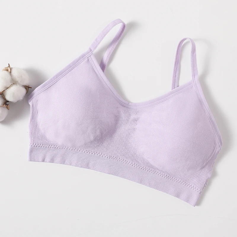 Femmes Push Up bustier tubulaire Sport sans couture soutiens - gorge sans coussinets haut court femme sans fil sous - vêtements couleur unie Sexy Lingerie intimes - Miniature 33