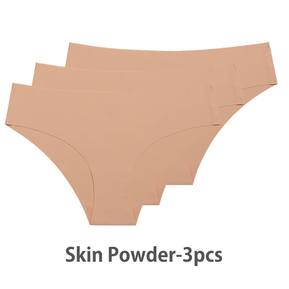Ensemble de culottes sans couture respirantes pour femmes, sous - vêtements sexy, slips invisibles, taille basse, monochromatique, 3 pièces culotte invisible sans couture femme, culotte invisible femme - Miniature 10