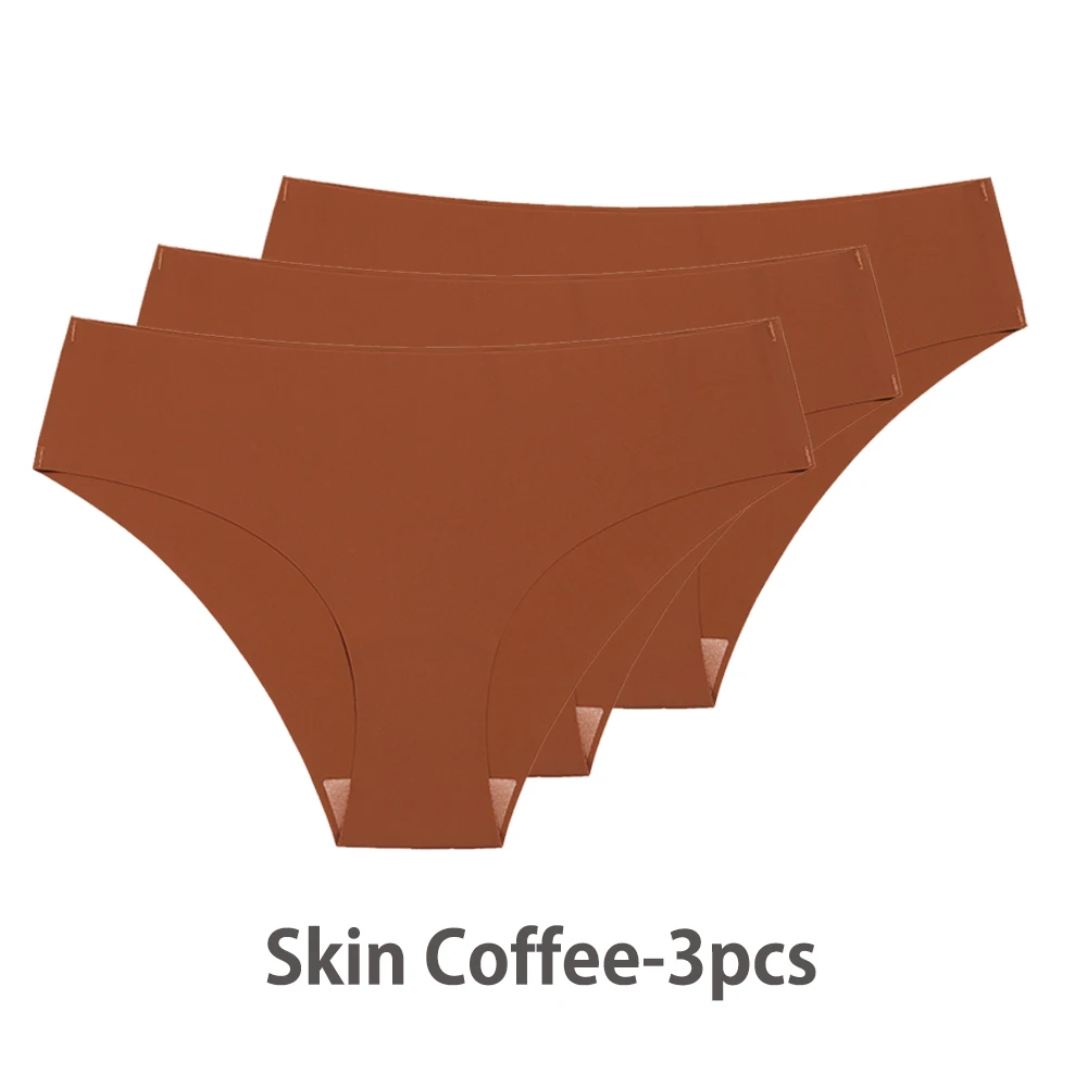 Ensemble de culottes sans couture respirantes pour femmes, sous - vêtements sexy, slips invisibles, taille basse, monochromatique, 3 pièces culotte invisible sans couture femme, culotte invisible femme - Miniature 16