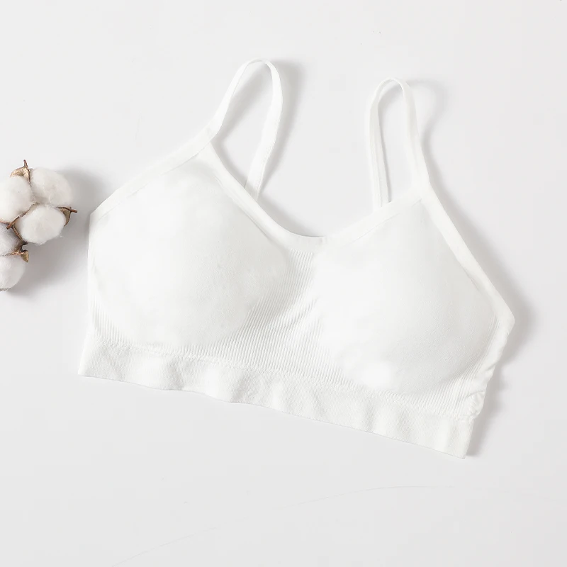 Femmes Push Up bustier tubulaire Sport sans couture soutiens - gorge sans coussinets haut court femme sans fil sous - vêtements couleur unie Sexy Lingerie intimes - Miniature 22
