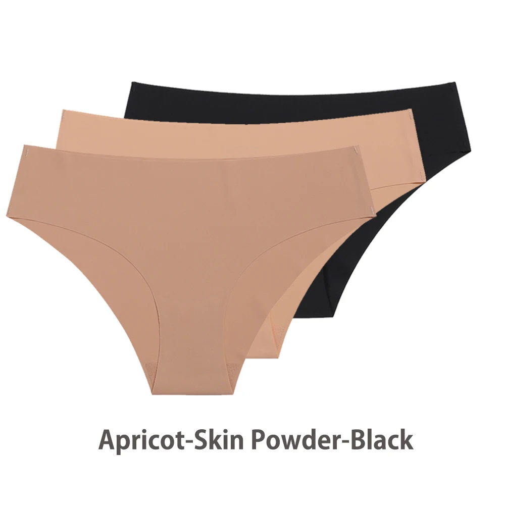 Ensemble de culottes sans couture respirantes pour femmes, sous - vêtements sexy, slips invisibles, taille basse, monochromatique, 3 pièces culotte invisible sans couture femme, culotte invisible femme - Miniature 32