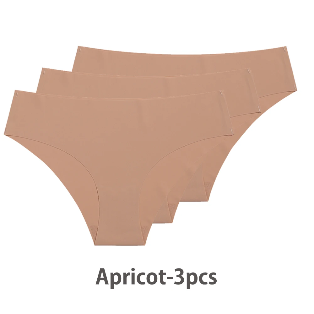 Ensemble de culottes sans couture respirantes pour femmes, sous - vêtements sexy, slips invisibles, taille basse, monochromatique, 3 pièces culotte invisible sans couture femme, culotte invisible femme - Miniature 44