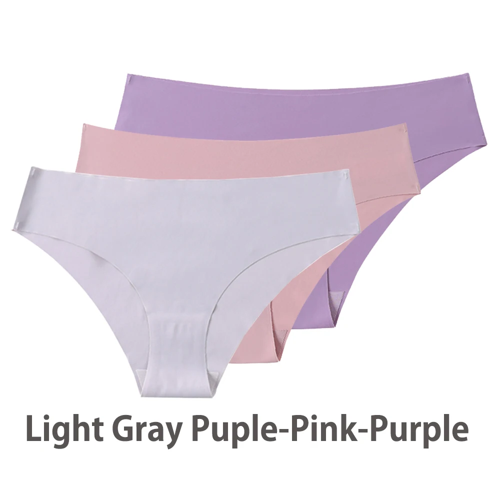 Ensemble de culottes sans couture respirantes pour femmes, sous - vêtements sexy, slips invisibles, taille basse, monochromatique, 3 pièces culotte invisible sans couture femme, culotte invisible femme - Miniature 42
