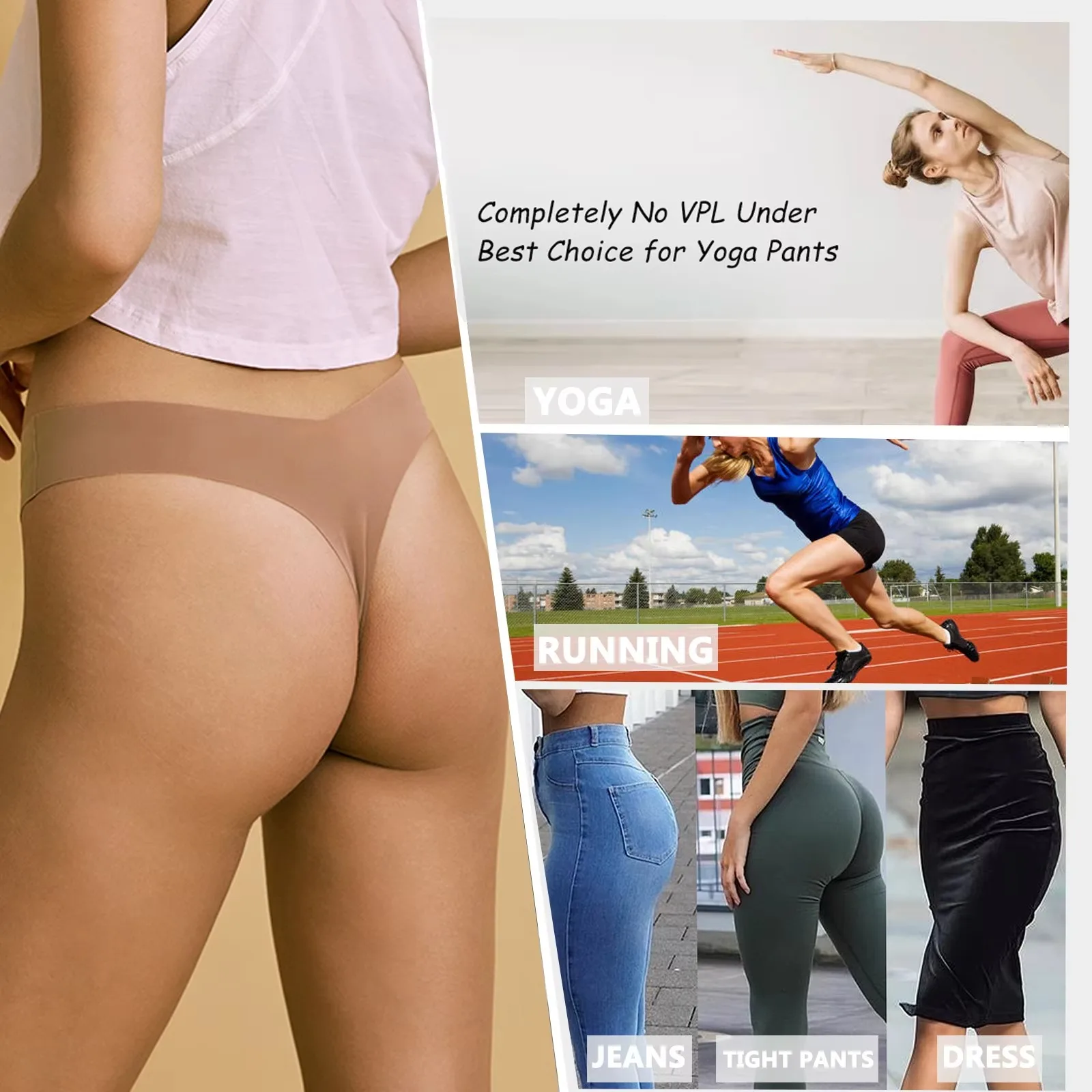 1 Pc/2 Pc/4 Pièces/7 Pièces/ensemble Offre Spéciale Nouveau Design String Sans Couture Culotte Respirante String Invisible String Culotte String Femmes Sous - Vêtements - Miniature 5