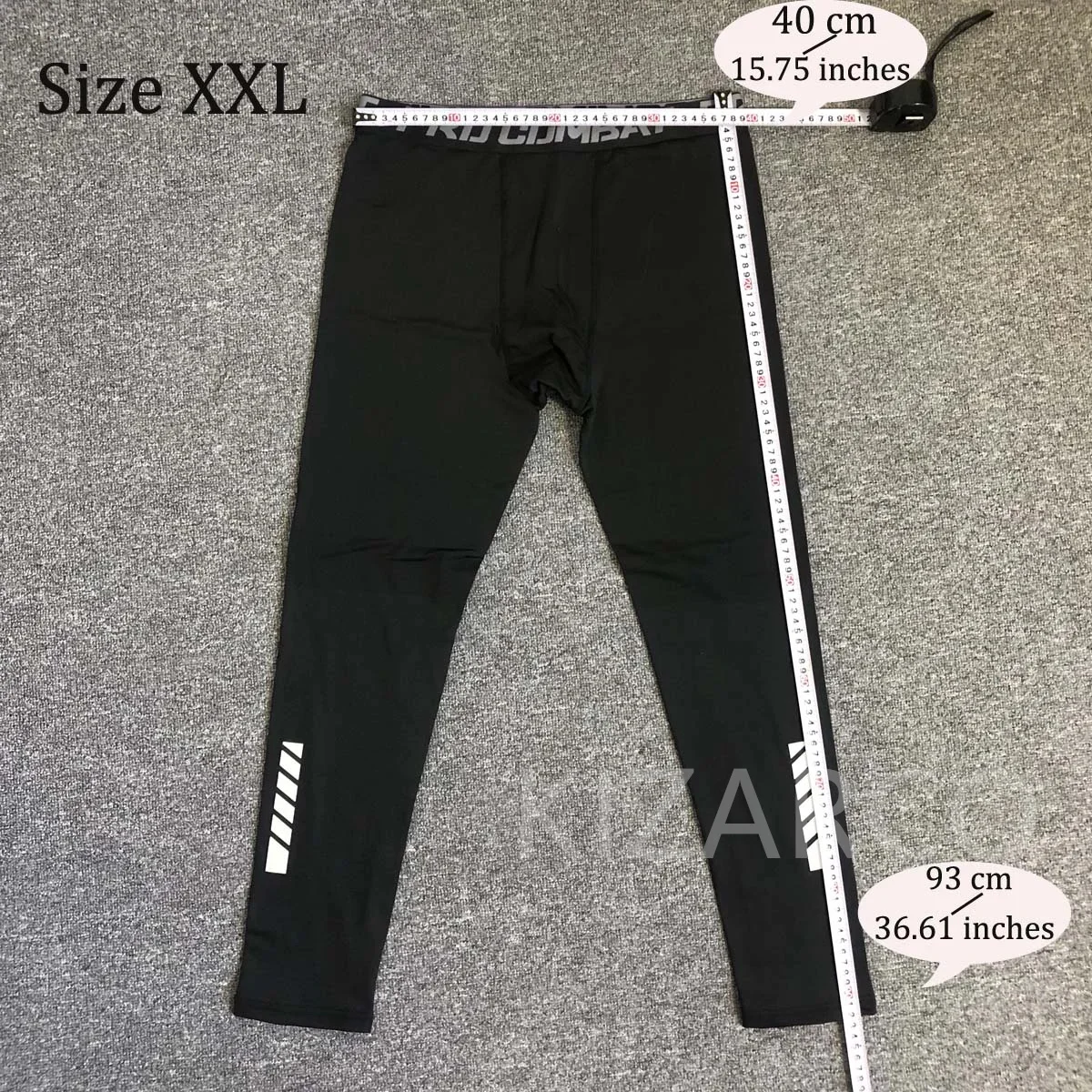 Leggings de Compression chauds pour hommes, 1 à 2 pièces, pantalons d'entraînement de Sport, collants de course à coupe sèche, Fitness, basket - ball, Jogging, polaire - Miniature 4