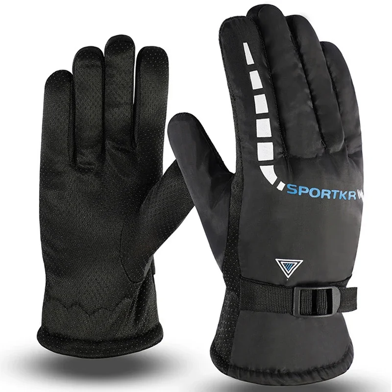 Gants de cyclisme d'hiver imperméables et antidérapants, pour Sports de plein air, Ski, cyclisme, Moto, chauds, unisexe, équipements de Moto, accessoires - pas cher - livraison - Miniature 8
