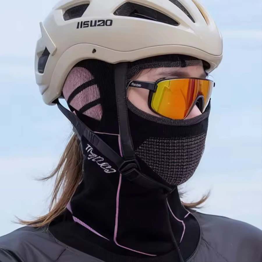 Écharpe thermique résistante au froid pour hommes et femmes, chapeau de Ski d'hiver, cagoule, masque complet, Ski, cyclisme, chasse, couvre-tête, doublure de casque - Miniature 3