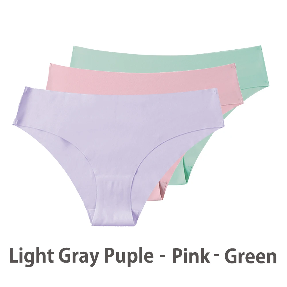 Ensemble de culottes sans couture respirantes pour femmes, sous - vêtements sexy, slips invisibles, taille basse, monochromatique, 3 pièces culotte invisible sans couture femme, culotte invisible femme - Miniature 17