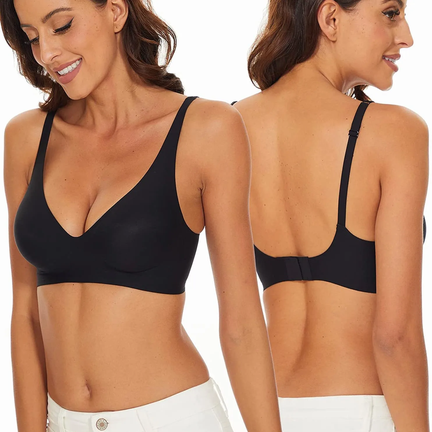 Soutien - gorge Sexy sans couture, brassière sans fil réglable, sous - vêtements pour femmes, Push Up, rembourré, Bralette, Lingerie intime - Miniature 2