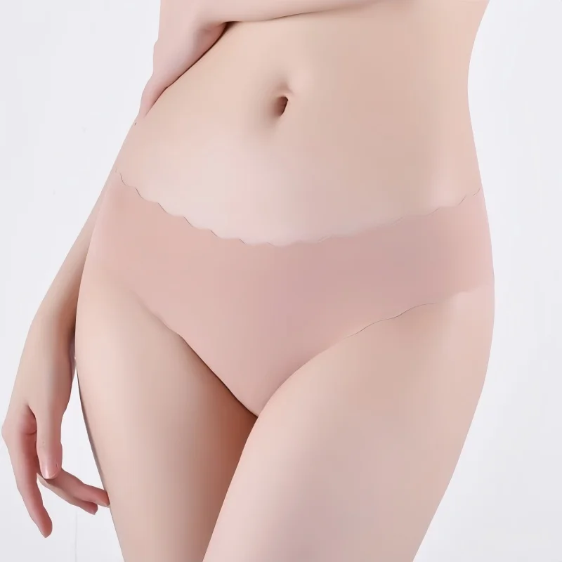 4 pièces/ensemble culottes classiques femmes taille basse slips femme sous - vêtements couleur unie culotte en soie glacée Lingerie Sexy XS - XL - Miniature 2