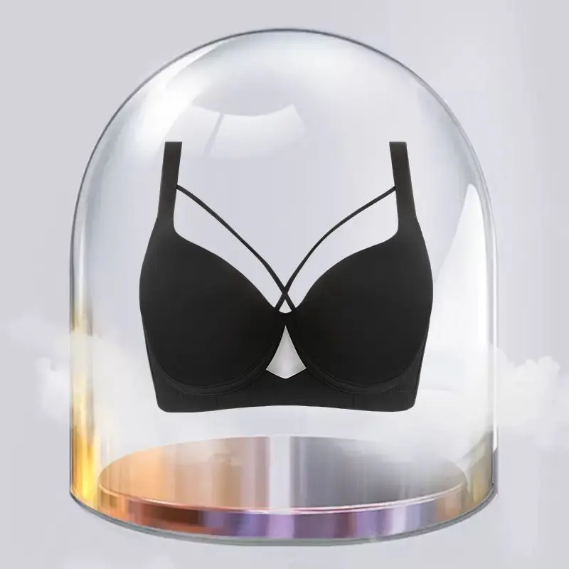 Soutien - gorge fin et Sexy pour femmes, Lingerie sans couture, grande taille, confortable, Push - up, Anti - affaissement, sport, Collection de seins - Miniature 8