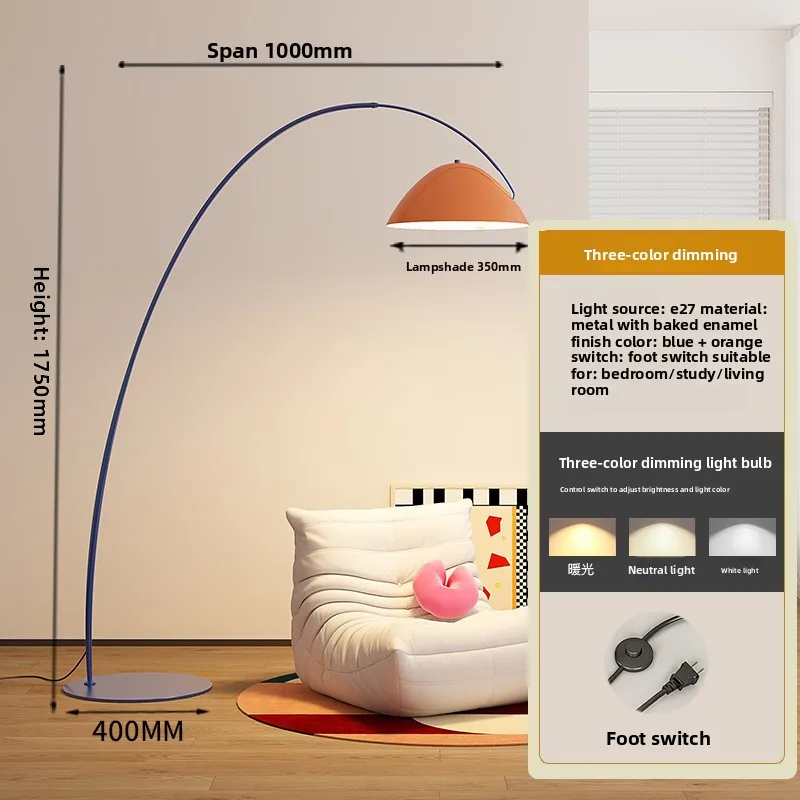 Dopamine salon lampe de pêche lampadaire spectre complet chambre d'enfants couleur chambre memphis lampadaire - Miniature 7