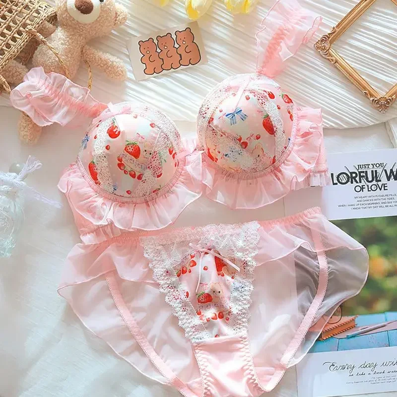 Sous - vêtements japonais mignons pour femmes sans anneau, couverture de soutien - gorge AfricCup princesse Lolita mignon - Miniature 6