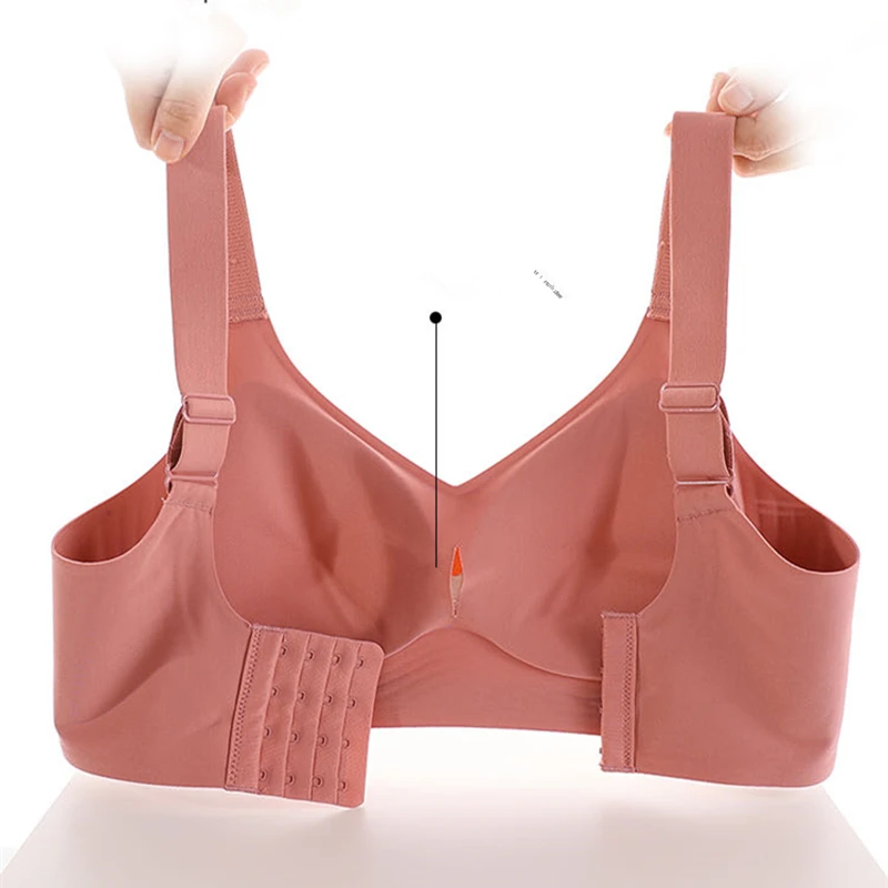 Soutien - gorge push - up à maintien doux grande taille pour femme, sans couture, sans armatures, réglable, fin, pour le sport - Miniature 6