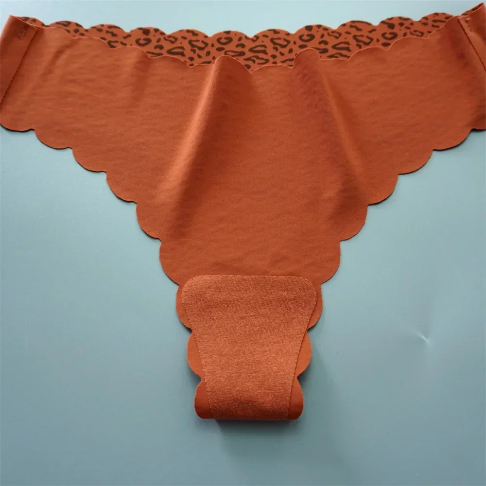 String en soie glacée pour femmes, 3 pièces/paquet, Super léger, sans couture, Lingerie Sexy, sous - vêtements, séchage rapide, culotte string, Tangas - Miniature 5