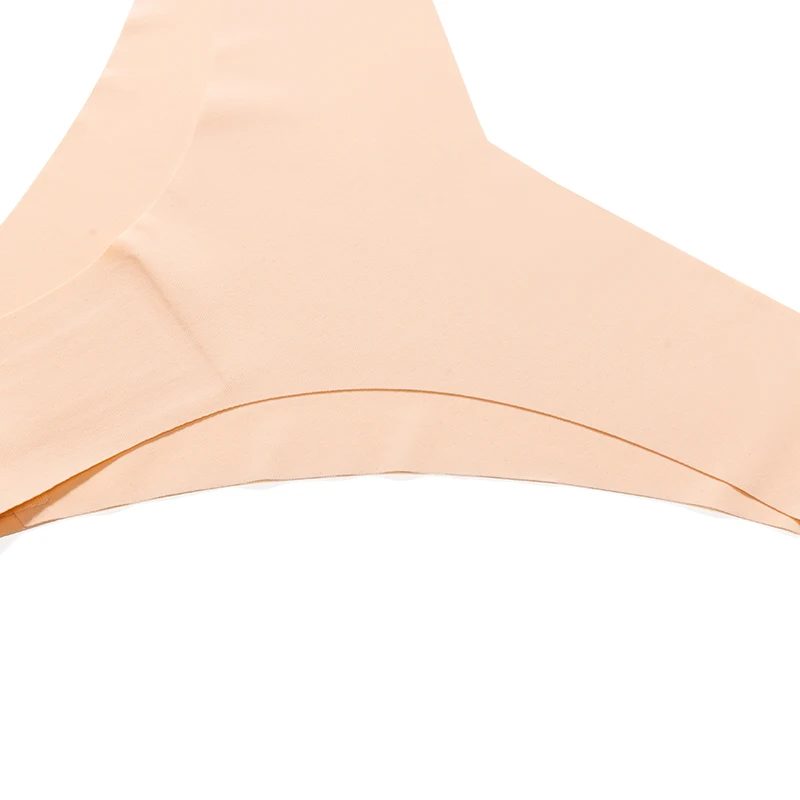 TrowBridge 3 pièces/ensemble culottes pour femmes sous - vêtements sans couture coupe en V Lingerie respirante slips en Satin de soie sous - vêtements de sport confortables - Miniature 4