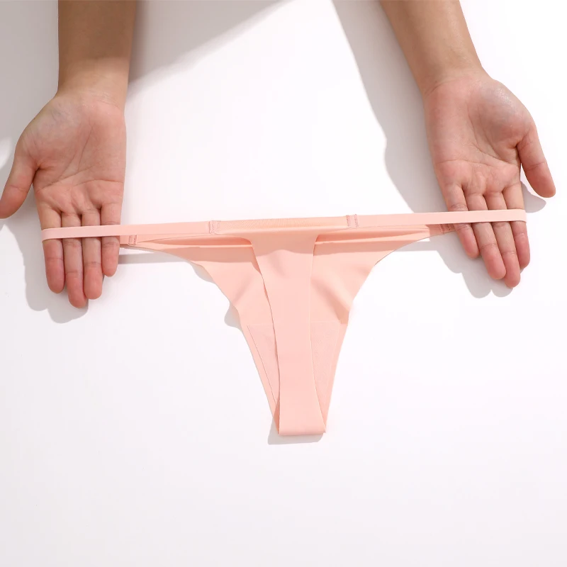 Ensemble de sous - vêtements ultra - minces sans couture pour femmes, culotte sexy à ceinture fine, string de haute commande pour filles, string respirant, lingerie féminine, 4 pièces, 12 pièces - Miniature 5