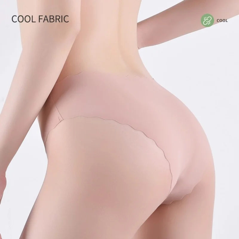 4 pièces/ensemble culottes classiques femmes taille basse slips femme sous - vêtements couleur unie culotte en soie glacée Lingerie Sexy XS - XL - Miniature 3
