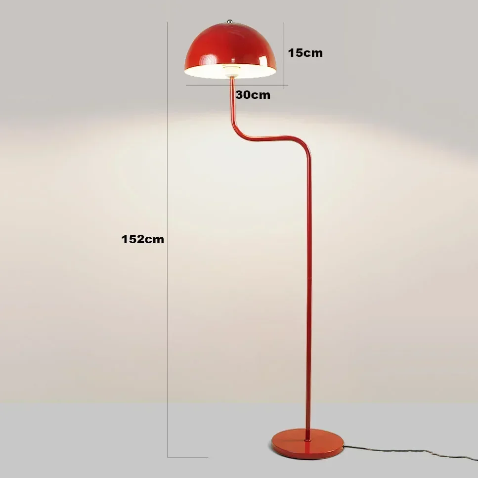 Lampe sur pied rétro danoise, germes de haricots mungo, design pour salon, chambre à coucher, canapé, lumière ambiante, célébrité d'internet, créative - Miniature 12
