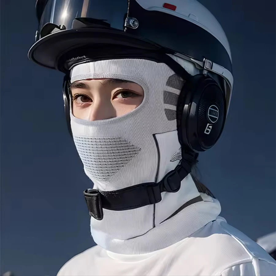 Écharpe thermique résistante au froid pour hommes et femmes, chapeau de Ski d'hiver, cagoule, masque complet, Ski, cyclisme, chasse, couvre-tête, doublure de casque - Miniature 2