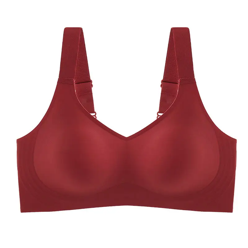 Soutien - gorge push - up à maintien doux grande taille pour femme, sans couture, sans armatures, réglable, fin, pour le sport - Miniature 11