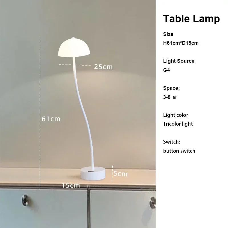 Lampe sur pied rétro danoise, germes de haricots mungo, design pour salon, chambre à coucher, canapé, lumière ambiante, célébrité d'internet, créative - Miniature 7