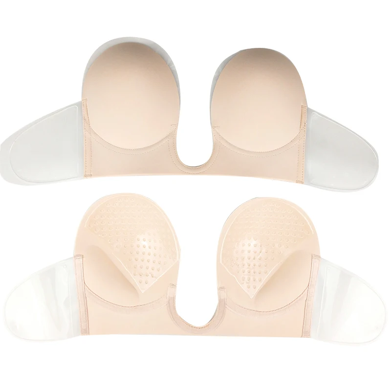 Invisible Push Up Bra Strapless Bras Dress Wedding Party Sticky Self - adhesive Silicone Brassiere Breathable Deep U Bra Underwear - Miniature 7