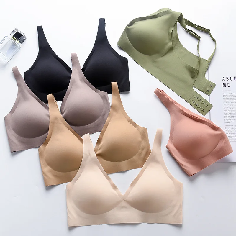 Soutien - gorge Sexy sans couture, brassière sans fil réglable, sous - vêtements pour femmes, Push Up, rembourré, Bralette, Lingerie intime - Miniature 6