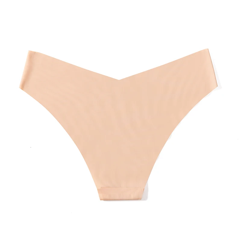 TrowBridge 3 pièces/ensemble culottes pour femmes sous - vêtements sans couture coupe en V Lingerie respirante slips en Satin de soie sous - vêtements de sport confortables - Miniature 3
