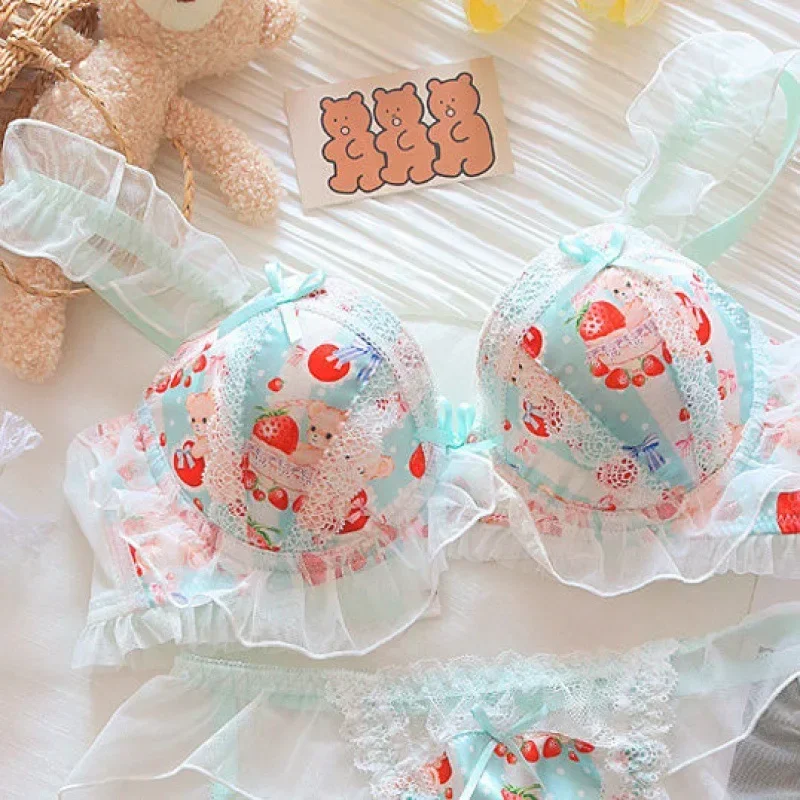 Sous - vêtements japonais mignons pour femmes sans anneau, couverture de soutien - gorge AfricCup princesse Lolita mignon - Miniature 5