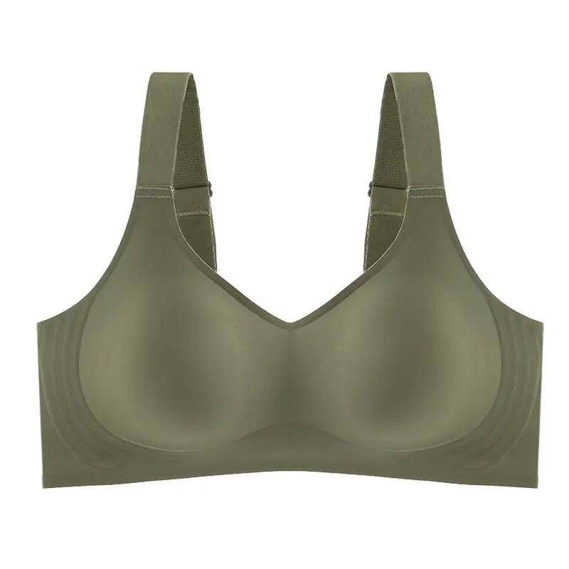 Soutien - gorge push - up à maintien doux grande taille pour femme, sans couture, sans armatures, réglable, fin, pour le sport - Miniature 9
