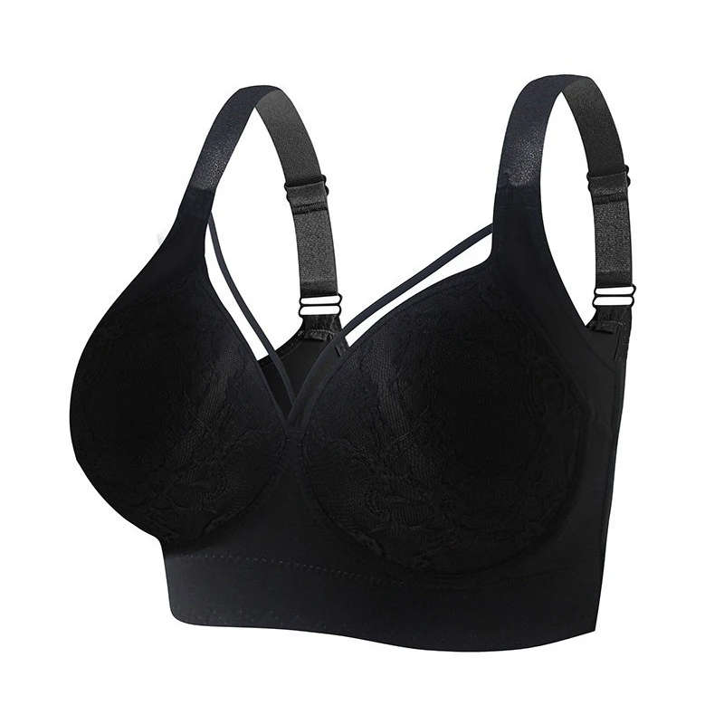 FallSweet grande taille dentelle Push Up soutien - gorge pour femmes couverture arrière complète sans couture à armatures Bralette coupe profonde femme Lingerie sous - vêtements - Miniature 8