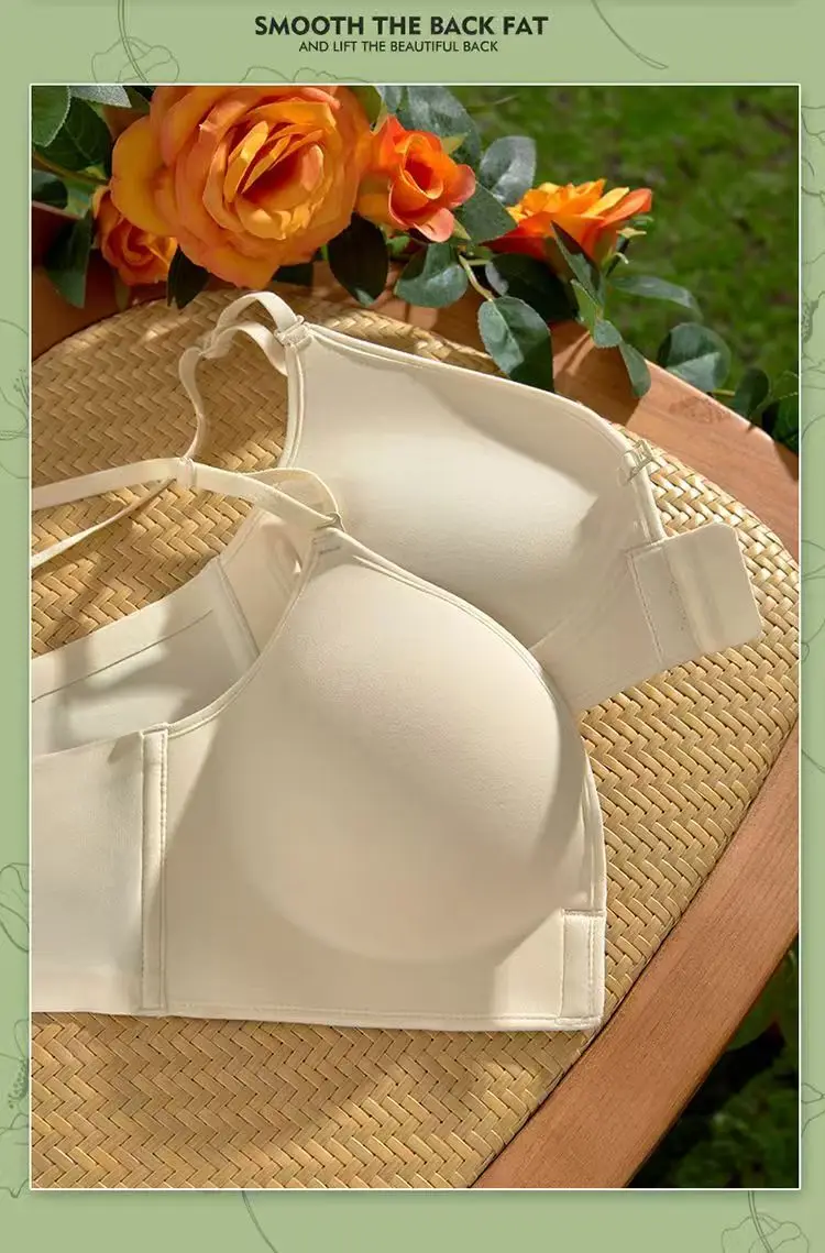 Soutien - gorge push - up épais avec fermeture frontale de 12 cm – Rehausseur rembourré ultra épais pour petite poitrine, lingerie sexy plongeante profonde - Miniature 4
