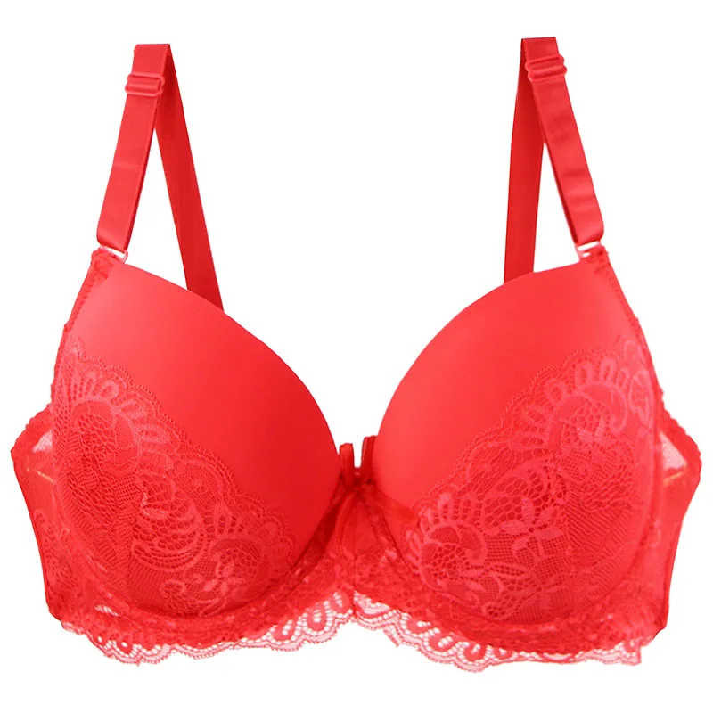 DaiNaFang Push Up respirant soutiens - gorge Bow 34/75 36/80 38/85 40/90 42/95 44/100 BCDE tasse sous - vêtements pour femmes grande taille Lingerie - Miniature 3