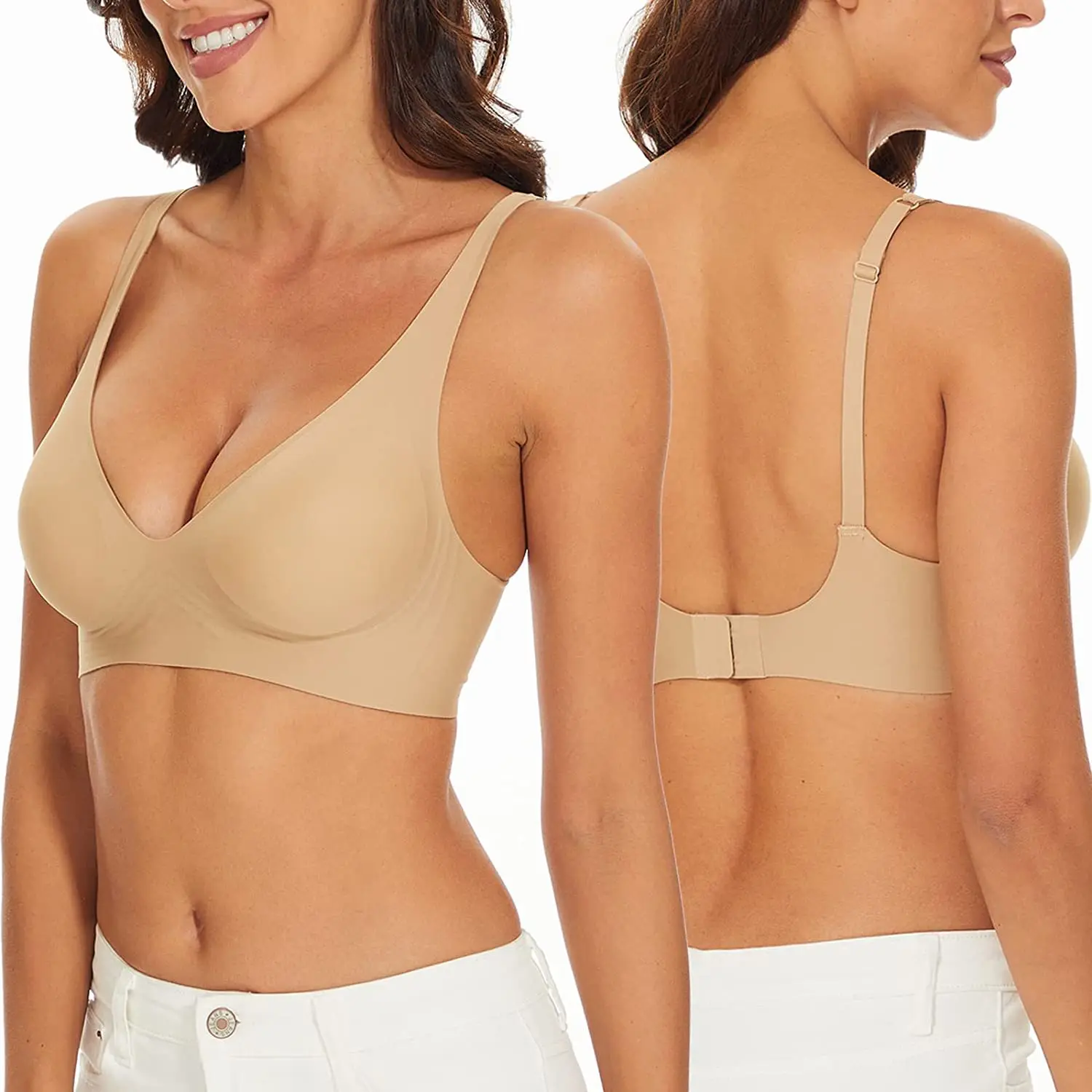 Soutien - gorge Sexy sans couture, brassière sans fil réglable, sous - vêtements pour femmes, Push Up, rembourré, Bralette, Lingerie intime - Miniature 3
