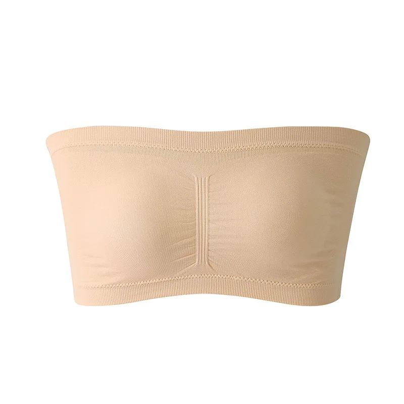 1 pièces soutien - gorge femme grande taille soutien - gorge sans bretelles mince coussin de poitrine amovible haut extensible sans couture soutien - gorge Invisible S - 6XL - Miniature 9