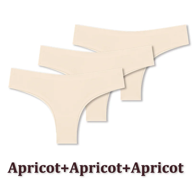 3 pièces sans couture Maillard culotte Ultra - mince culotte brésilienne femmes glace sous - vêtements en soie culotte Sexy taille basse string femme solide - Miniature 30