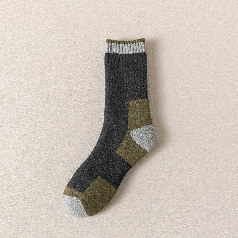 Chaussettes d'hiver en laine mérinos pour hommes et femmes, épaisses, chaudes, évacuant l'humidité, de randonnée, thermiques, respirantes, durables, pour cyclisme en plein air - pas cher - livraison - Miniature 11