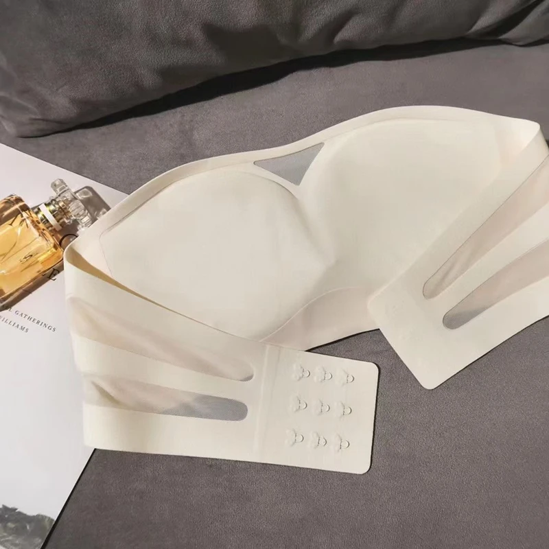 Soutien - gorge push - up sans bretelles anti - ald, style banrib, invisible, une pièce, sans bretelles, pour mariage, sexy, petite poitrine, été - Miniature 6