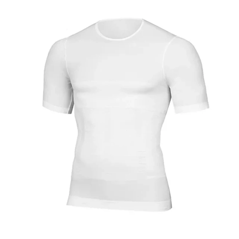 Ceinture de contrôle du ventre pour hommes, chemises de Compression amincissantes, sous - vêtements de Fitness, brûle les graisses, Corset de liaison abdominale - Miniature 9