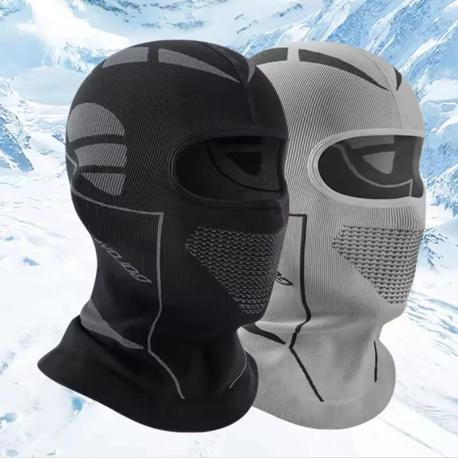 Écharpe thermique résistante au froid pour hommes et femmes, chapeau de Ski d'hiver, cagoule, masque complet, Ski, cyclisme, chasse, couvre-tête, doublure de casque - Image 1