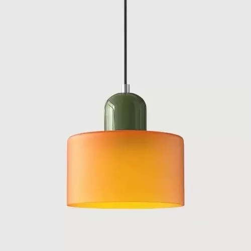 Vintage vitrail petit lustre chevet salle à manger luminaire maison lumière décorative en rose Orange vert blanc - Miniature 16